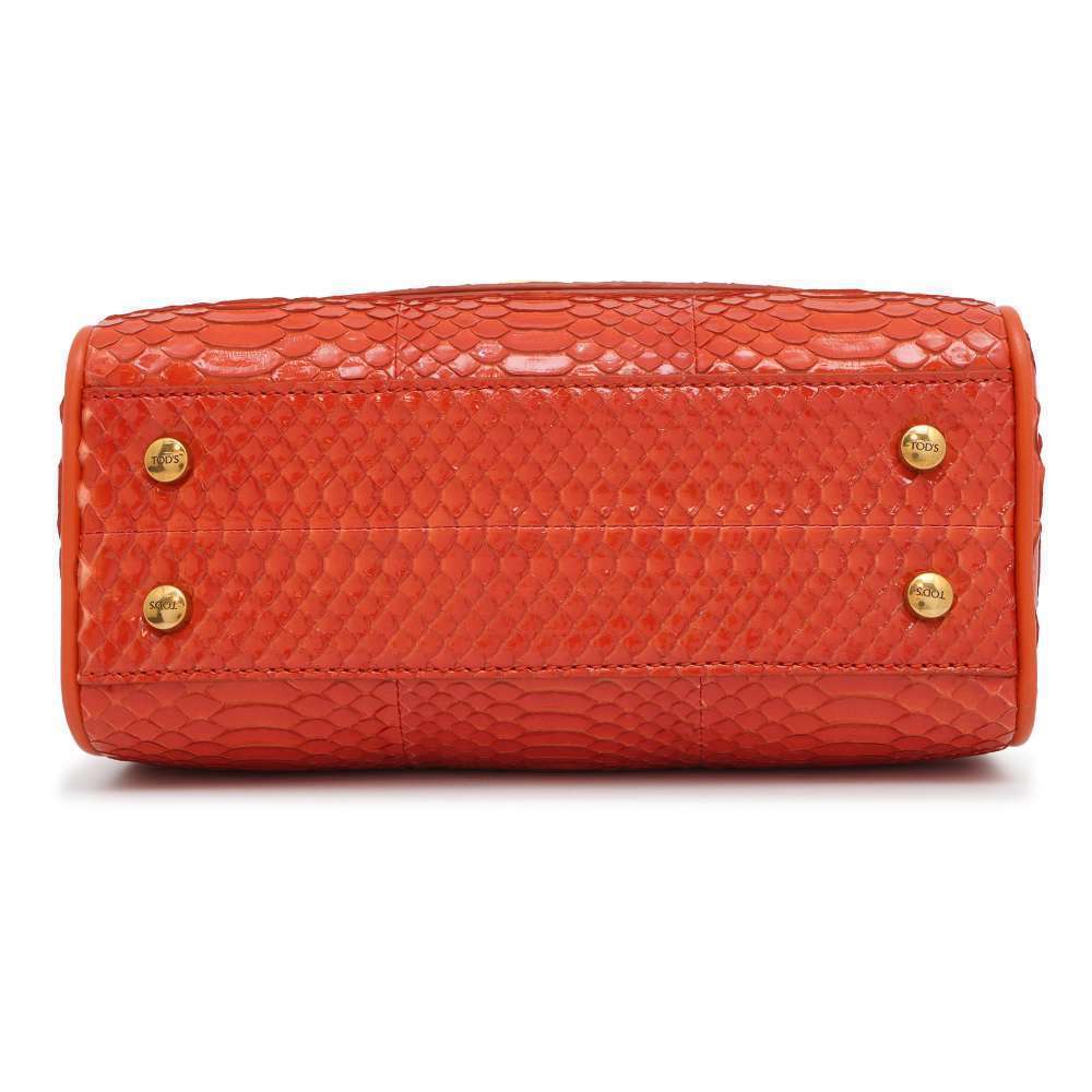 Tod's T Timeless Python 2way Shoulder Bag Orange - image 3